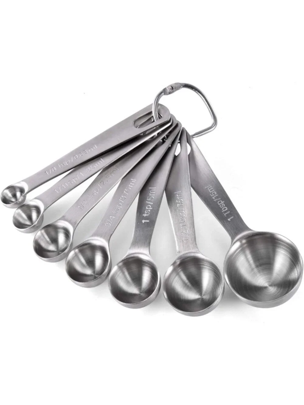 7-Piece Stainless Steel Measuring Spoons Set for Dry & Liquid Ingredients